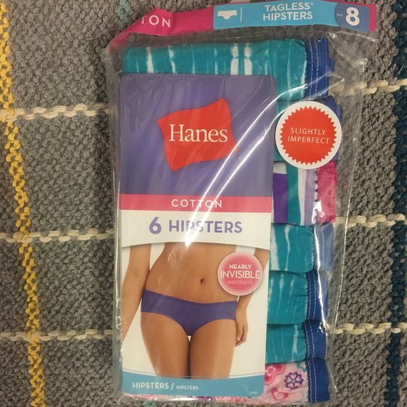 Hanes Cotton Underwear Cool Dri Hipster 6 pack - Picture 1 of 1
